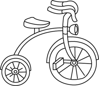 Bicyclette 03 - Coloriages véhicule - Coloriages - 10doigts.fr